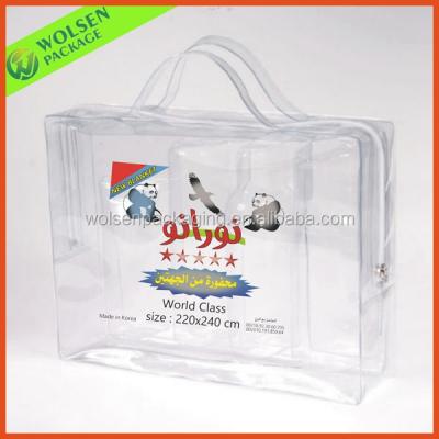 China 2018 new recyclable transparent pvc bags, pvc bags for sheets, pvc comforter bag for sale