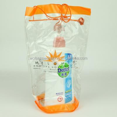 China 2018 Recyclable Promotion Bag, Clear Plastic Drawstring Bag, Clear PVC Drawstring PVC Bag for sale