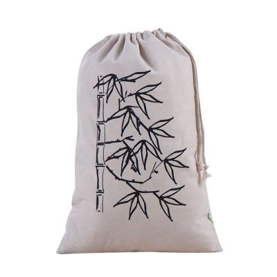 China Best Price Eco - Friendly Gusseted Bags Gift Pure Cotton Drawstring Chinese Medicine Bag for sale