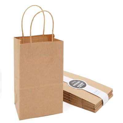 China OEM Recyclable Accept Buying Custom Logo Kraft Paper Bag Craft Brown Cheap Paper Bags Recyclable Wholesale for sale