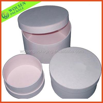 China Small round shape recyclable white cardboard boxes for sale