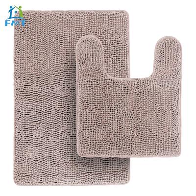 China 1200gsm Durable Non Slip Microfiber Chenille Foot Bath Mat for sale