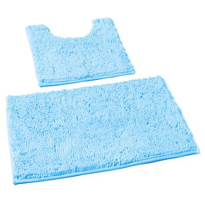 China Durable Waterproof Non Slip Thick Shaggy Chenille Bathroom Rugs Soft Anti Skid Bath Mat For Bathroom for sale