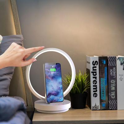 China Best Cell Phone Gift Portable Wireless Charger 3 IN 1 Night Lamp Bottom Flexible Universal Mobile Phone Charging Fast Charger Protection for sale