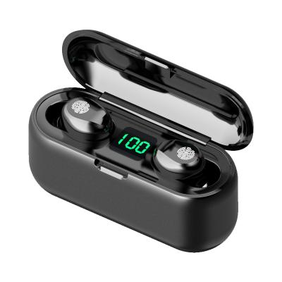 China Low Price F9-34 TWS Wireless Earbuds Earbuds /Type-C Wireless Charger Colorful LED Display F9 Stereo Sound IP67 Waterproof Wireless Earphone for sale