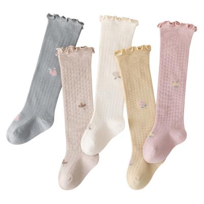 China 2022 Wholesale Antibacterial Girls Super Soft Knee High 100% Cotton Material Socks for sale