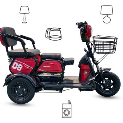 China Cheaper electric 3 three wheel aluminum electric bike adult tricycle passenger seat tricycle electric rickshaw for sale