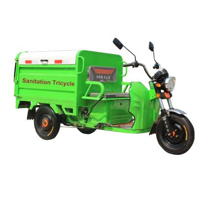 China Cargo box small sanitation vehicle road garbage collector tricycle for public cleaning services for sale