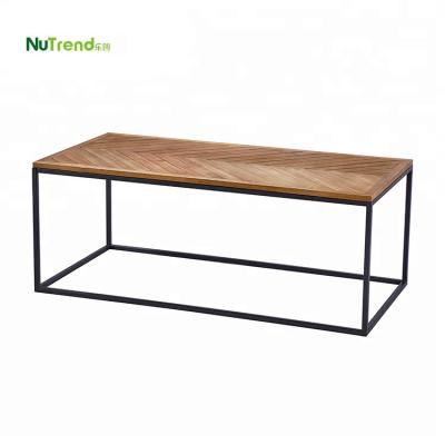 China Easy Clean Chevron Metal Coffee Table Furniture for sale