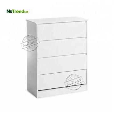 China Latest Fashion Wooden Stocked Storage 4 Drawer Chest For Bedroom for sale