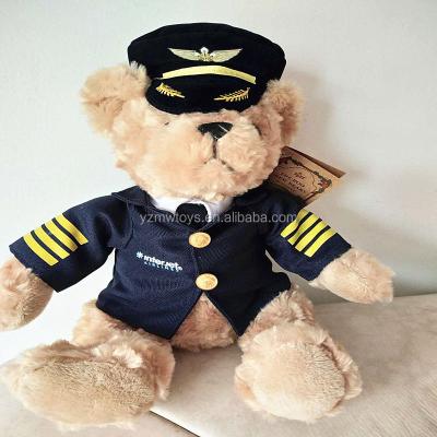 China Hottest Promotion Genuine Teddy Bear Pilot Uniform Custom Made Promotion for sale