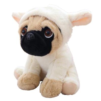 China Plush Toy Toys Pug Dog With Clothes Soft Plush Dog Pug Toy for sale