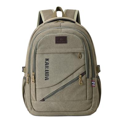 China Waterproof Popular Style Fashionable Unisex Soft Canvas Bags Notebook Backpack for sale