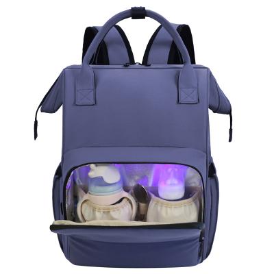 China Custom Water Resistant Your Logo Baby Diaper Bags Packing Mom Diaper Sterilization Backpack For Women for sale