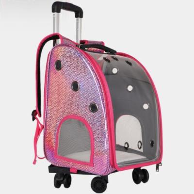 China Airline Approved Travel Pet Backpack Stored Bag Breathable With Rod for sale