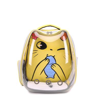 China Window Pet Cat Dog Travel Carrier Carrying Backpack Warm Breathable Transparent Bag For Sale for sale