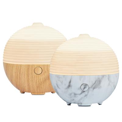 China Hot Sale 100ml USB 7 RV/Marble Color Wood Grain Humidifier Electric Ultrasonic Humidifier Essential Oil Aroma Diffuser for sale