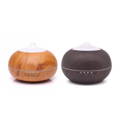 China Hot Sale 300ml RV 7 Color Led Lights Grain Ultransmit Humidifier Electric Essential Oil Aroma Diffuser Wood for sale