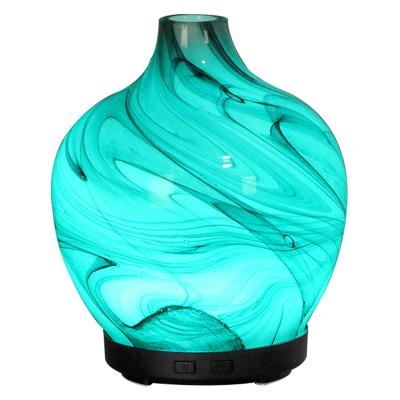 China RV Wholesale 100ml 7 Color Art Romantic Glass Cool Mist Essential Oil Ultrasonic Air Humidifier for sale