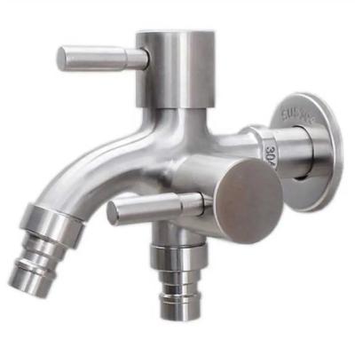 China 304 Stainless Steel Double Tap for Washing Machine in Bathroom G1/2 Multifunctional for sale