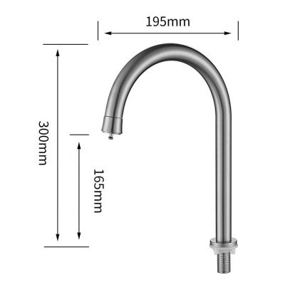 China Elegant Water Long Spout Chrome Sink Kitchen Faucet Tap with Strong Cleaning Function for sale