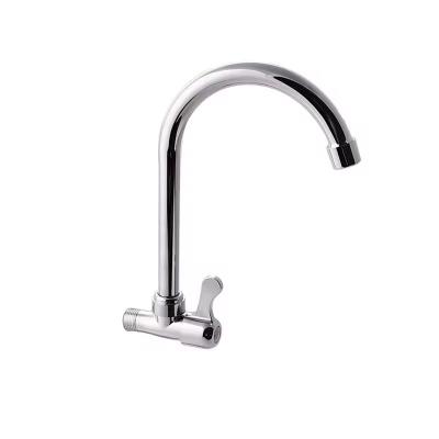 China CLASSIC LIZHEN Zinc Kitchen Faucet Water Wall Mounted Hot and Cold Water Mixer Desk Tapingle Hole Single Handle for sale