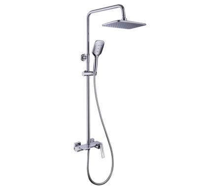 China Single Handle Shower Faucet Set with 12 Inch Rainfall Shower Head and Handheld Sprayer for sale