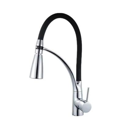 China Lizhen 2024 Lizhen Single Handle Silicone Spout Brass Kitchen Faucet With Flexible Spout for sale