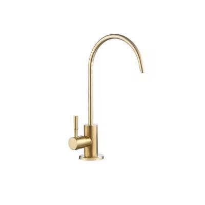 China Single Handle Kitchen Sink Faucet Brushed Gold Drinking Faucet Water Filter for 2024 for sale