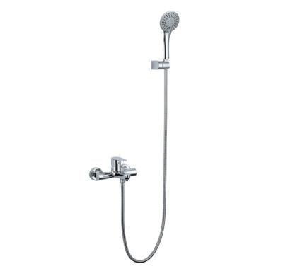 China Wall Mounted Brass Chrome Bathroom Bathtub Hand Shower Faucet Set for Bathroom Wash for sale