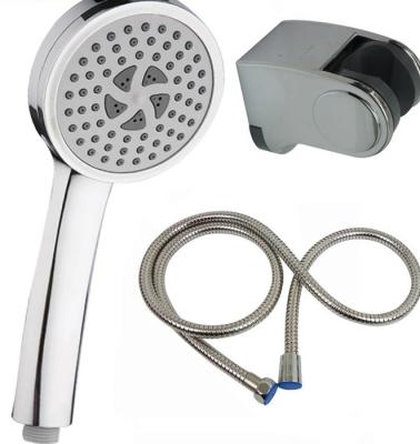 China Chrome Bathroom Faucet Shower Set 5 Functions Hand Shower ABS Plastic Rain Shower Head for sale