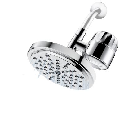 China Bathroom Equipment with ABS Plastic Chromed Overhead Shower Head and Filter for sale