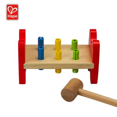 China New Hammer Wooden Colorful Wooden Box Kids Educational Early Learning Blow Toy Gift Toys For Child for sale