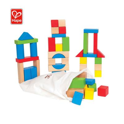 China Cheap Building Toy Hape Wholesale Kids Rainbow Color Wooden Blocks Play, Wooden Building Blocks for sale