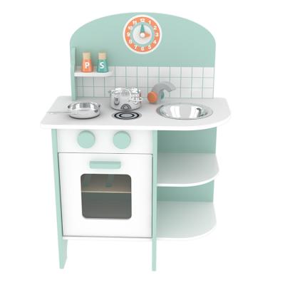 China Beech Children's Kitchen Toys Pretend Real Big Kitchen Wooden Cute Funny Kids Cooking Play Set Toy for sale