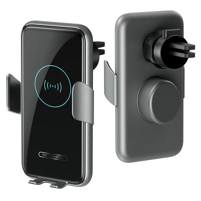 China Universal Mobile Phone Smart Auto Induction Now Holding Aluminum Alloy Bracket Holder Bracket 15W Car Radio Charger for sale