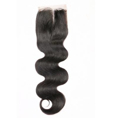 China Peruvian Body Wave YL KBL 4x4 Closure Virgin Hair Bleached Middle Middle Knots Lace Closure for sale