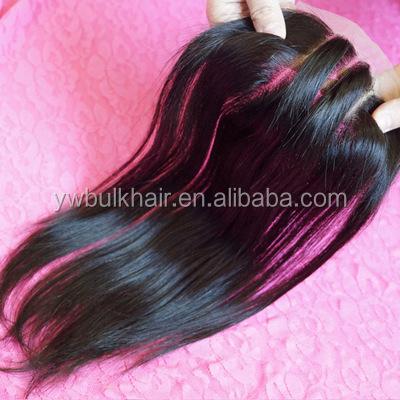 China Body Wave YL KBL Body Wave Three Ways Lace Up Closure Natural Color 1B 4*4 Bleached Knots Miss Closure for sale