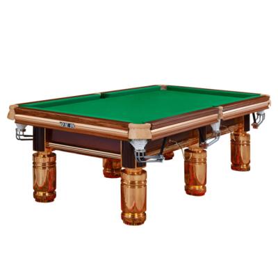 China SZX USA 9ft Professional Leather Pool Billiard Table with Solid Wood and Slates for Sale for sale