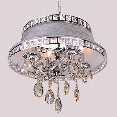 China Contemporary Home Decor Lighting Modern Luxury Silver Ceiling Energy Saving Crystal Chandelier for sale