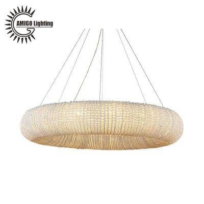 China Factory direct modern indoor lighting luxury energy saving round crystal chandelier for sale