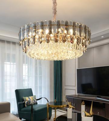 China New Product Modern Innovative Durable Luxury Gold Quality LED Crystal Ceiling Round Chandelier for sale