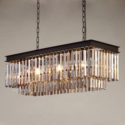 China 2021 modern top selling high quality modern luxury rectangular crystal chandelier ip36-l75 for sale