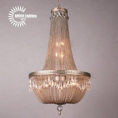 China High quality 2021 new product quality modern original modern aluminum chain living room gold decoration chandelier for sale