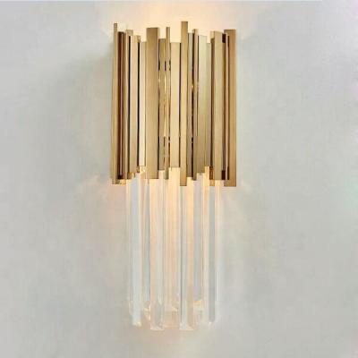 China Contemporary Designed Decorative Luxury Crystal Wall Lamp For Home for sale