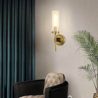 China Modern clear brass glass wall lamp wall lighting for wholesale for sale