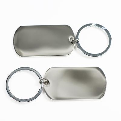 China Custom Design Oblong Metal Souvenir Metal Mute Key Chain LOGO Zinc Alloy Key Chain for sale