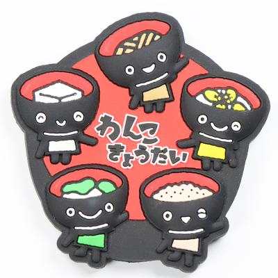 China Shape Custom 2D Anime Cartoon Soft Logo PVC Rubber Fridge Magnets For Home Decor for sale