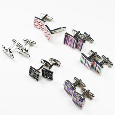 China Fashionable French Cufflink Set Custom Logo Metal Cuff Links Men's Cuff Links for sale