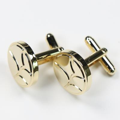 China Mens Fashion Cufflink Gold French Cufflink Set Customized Logo Metal Cuff Links for sale